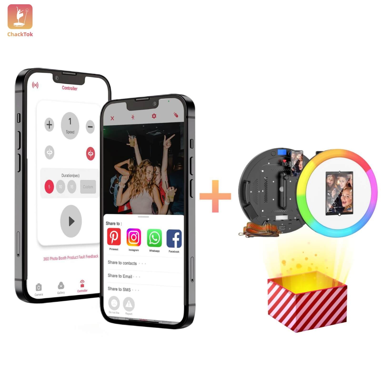 ChackTok APP: 12-Month VIP + Free Portable iPad Photo Booth